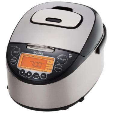 Imagem de Panela Elétrica de Arroz, 1,3 L, 400W, preto e prata, 110v, TIGER CORPORATION JKT D10U, Preto