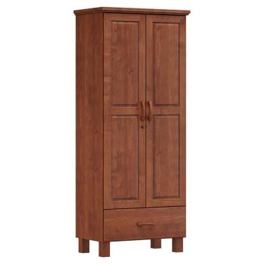 Imagem de Guarda Roupa 2p 1g Madeira Maciça 81 Cm 1140 Imbuia Milani Store Imbuia