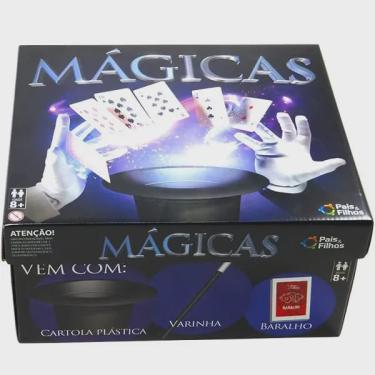 Imagem de Caixa de Mágicas Infantil com Cartola 30 Truques Pais e Filhos 7282