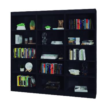 Imagem de Estante Livreiro Multiuso 12 prateleiras 1,71m Office Preto J&A