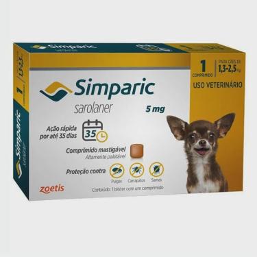 Imagem de Simparic Antipulgas e Carrapatos Cães 1,3 A 2,5kg