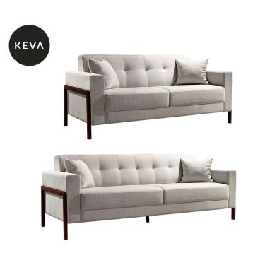 Imagem de Conjunto de Sofá 2 e 3 Lugares Kivik Copenhague Algodão Bege