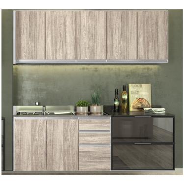 Imagem de Cozinha Modulada 4 Peças 100% Mdf Kali Premium 704968 Branco Arezzo Rustico Nicioli