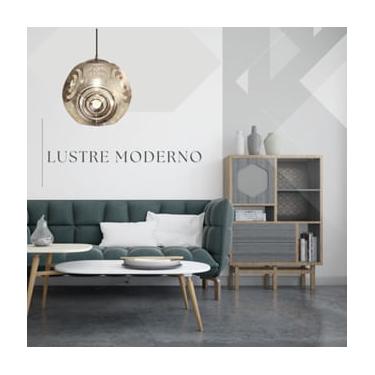 Imagem de Luminária Lustre Pendente Globo Inox Criativo Moderno Decoração Aço Inox Bocal E27 Luxo Glamour