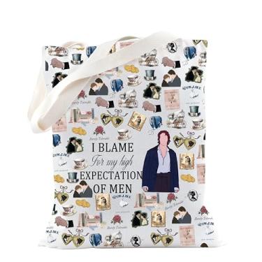 Imagem de TSOTMO Pride Book Merch Romance Reader Gift Mr.Darcy Gift Pemberley House Feminist Booktok para Booknerd Academia Gift, Bolsa Darcy