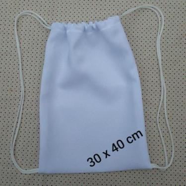 Imagem de 180 Mochila Saco tecido poliester para sublimação 30x40 - MORGADO