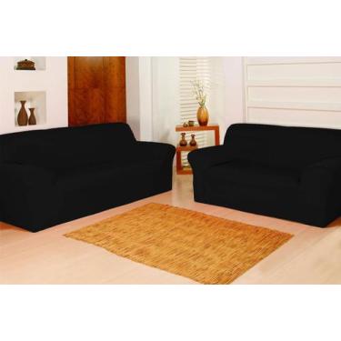 Imagem de Capa de Sofá Coladinha Lisa 2 Peças 2 e 3 Lugares - Deccoralle