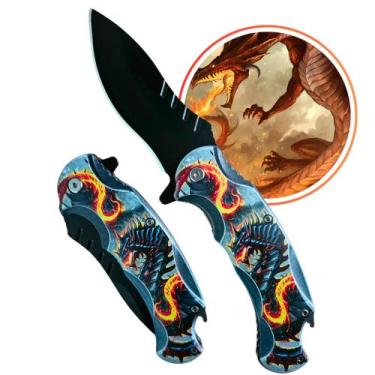 Imagem de Canivete Semiautomático Dobrável com Abridor de Garrafas e Lâmina de A