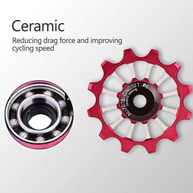 Imagem de Roda Guia do Rolamento de Cerâmica de Liga de Alumínio, Polia de Dieraleur Traseiro de Bicicleta Resistente Com Velocidade Mais Rápida para 7/8/9/10 de Bicicleta de Velocidade,