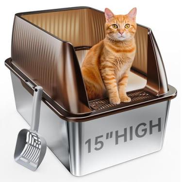 Imagem de Caixa de areia para gatos Tripamin Tripamin 15 XL em aço inoxidável