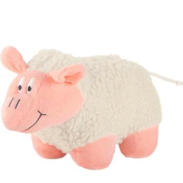 Imagem de Jeffers Brinquedo de pelúcia para cães com Squeaker, cordeiro peludo 23 cm - tecido macio enrugado, seguro e durável, diversão saudável para cães pequenos e médios, brincadeira interativa, busca