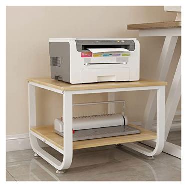 Imagem de FTOQWZXV Suporte de impressora de mesa para impressora, prateleira de copiadora, prateleira doméstica, suporte de impressão de escritório, adequado para scanners, máquinas de fax, impressoras, suporte