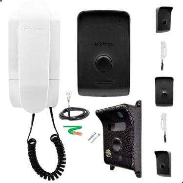 Imagem de Kit Interfone Porteiro Residencial IPR 1010 Intelbras cabo para instal