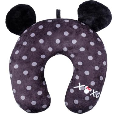 Imagem de Travesseiro de pescoço Concept One Mickey Mouse para viagem, Preto, One Size, Almofada de pescoço para viagem Xoxo de bolinhas da Minnie Mouse