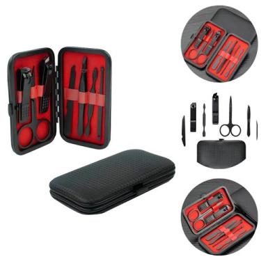 Imagem de Kit Portatil Estojo Cortador De Unha Premium 7 Peças - Top Útil