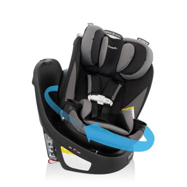 Imagem de Cadeirinha de Carro Rotativa Evenflo Gold Revolve360 Slim 2 em 1 com SensorSafe - Preto Obsidiana