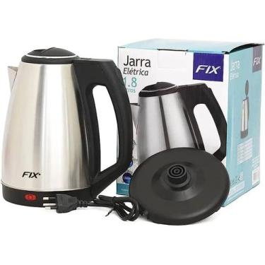 Imagem de Chaleira Elétrica Térmica Jarra Bule Aço Inox 1,8L Café e Chá Fix, 110