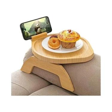 Imagem de Bandeja Portátil De Apoio De Braço Para Sofá, Suporte De Copo Para Lan