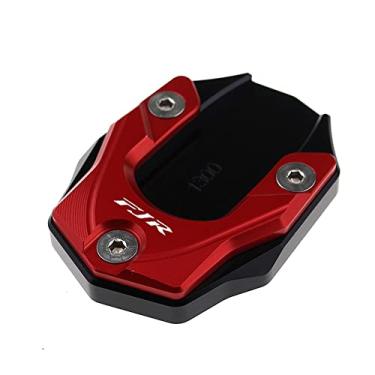 Imagem de Acc-Creativity Suporte de pé de motocicleta com ampliador lateral para placa de extensão compatível com Yamaha FJR1300 2011-2019 (vermelho)