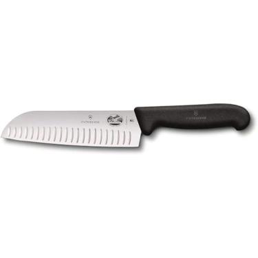 Imagem de Victorinox Lâmina Granton VIC-5.2523.17 Fibrox Pro Santoku 17,78 cm de largura na alça preta