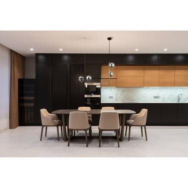 Imagem de Pendente 92x29x53cm 4 Lâmpadas G9 100w Bambu Bella Iluminação Preto