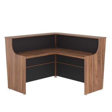 Imagem de Balcao Para Recepção Em L Fever Noce Preto