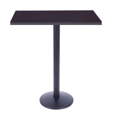 Imagem de Mesa Bistrô Zeta 111,50 Cm (Altura) Com Tampo Em Mdp Quadrado 70 Cm Preto