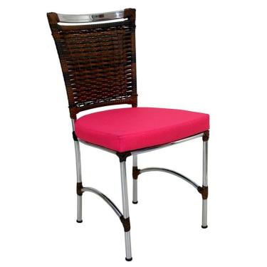 Imagem de Cadeira Em Alumínio E Fibra Sintética Jk Cozinha Edícula Argila E Lisato Pink