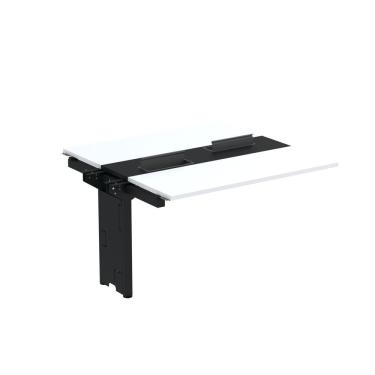 Imagem de Complemento De Mesa Plataforma Para Coworking Para 2 Pessoas 120x120 Branco-preto