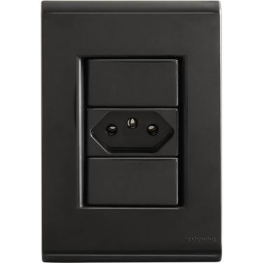 Imagem de Conjunto 4x2 Com 1 Tomada 2p T 10 A 250 V Tramontina Liz Grafite