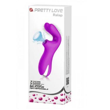 Imagem de Estimulador Recarregável Com Sucção Ralap - Pretty Love - Roxo
