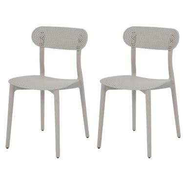 Imagem de Kit 2 Cadeiras Área Externa Verte Rivatti Fibra Natural Sustentável Polipropileno Bambu Proteção Uv