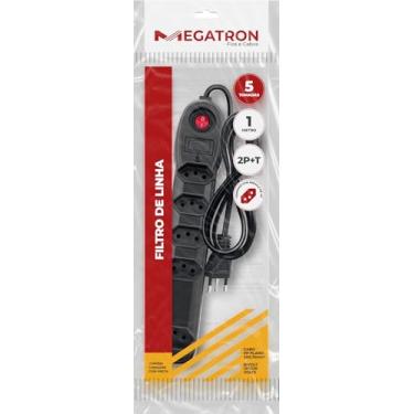 Imagem de Filtro de Linha de 5 tomadas 2P+T preto Bivolt