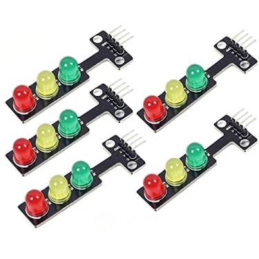 Imagem de Adeept 5 Peças Mini Semáforo Led Dc 5V 5Mm Módulo De Exibição Para Arduino Kit Projeto Criativo Faça Você Mesmo, Raspberry Pi, Modelo Sistema
