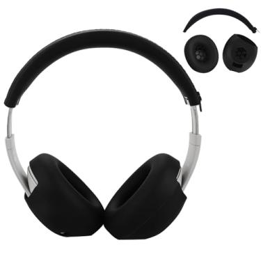 Imagem de Adhiper Protetores De Ouvido Silicone Para Fones Sem Fio Beats Studio Pro, Acessórios Capa Atualizados Com Almofadas Cobertura Total E Faixa Cabeça Zíper - Preto