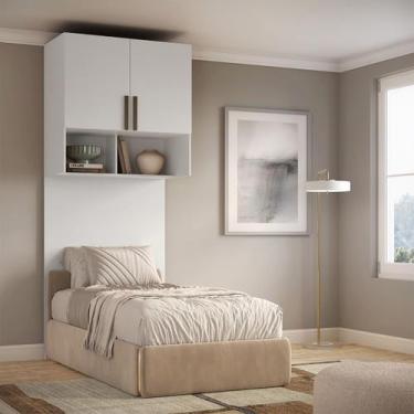 Imagem de Módulo Aéreo Solteiro Com Cabeceira Altezza Trend Belmax, Branco