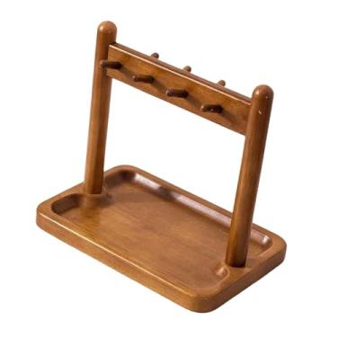 Imagem de DimyFew Suporte organizador de pauzinhos de madeira multifuncional para utensílios de cozinha para, decoração de cozinha, garfo e colher, 8.5x13cm