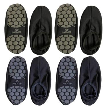 Imagem de Kit 4 Meia Sapatilha Hidroginástica Antiderrapante e Piscina (2 Preto / 2 Azul Marinho, P)