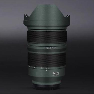 Imagem de Adesivo de câmera antiarranhões com tampa de lente para Panasonic Lumix S 24-70 mm F2.8 Película protetora decalque protetor corporal 24-70 2.8 (verde turquesa)