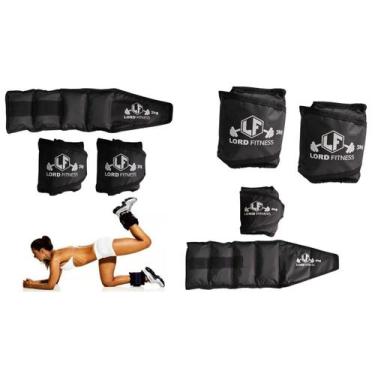 Imagem de Kit Funcional Com 03 Pares de Caneleira Tornozeleira Academia exercíci