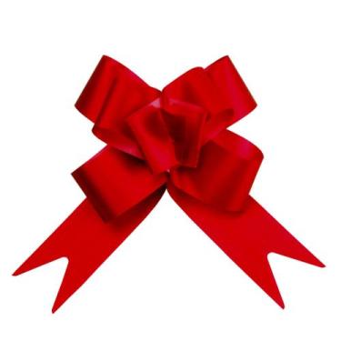 Imagem de 10 Laço Fácil para Presente 30mm - AAZ, Liso Vermelho