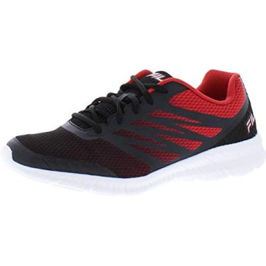 Imagem de Fila USA Memory Fantom 3 tênis de corrida masculino de malha, Black/Red/White, 9