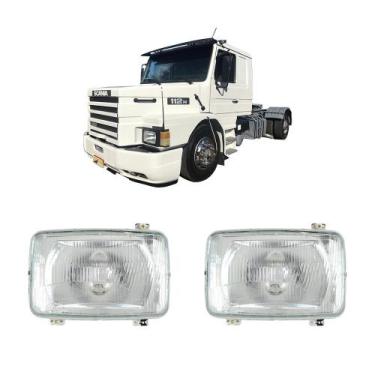 Imagem de Par Farol Bloco H4 Caminhão SC 112 113 123 142 143 Serie 2 Serie 3 - N