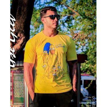 Imagem de Camiseta Familia Simpsons Amarela Camisa Estampada Desenho - Glev.Conc