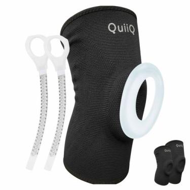 Imagem de Joelheira Ortopédica Compressão Silicone Patelar Espiral - QuiiQ Sport