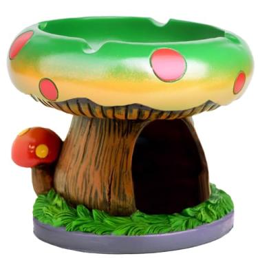 Imagem de Neletao Cinzeiro Mega Cogumelo com Mancha Isqueiro - Cinzeiros legais para fumantes de maconha e usuários de bong com coleção de acessórios para fumar (verde)