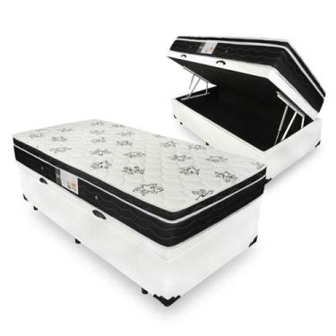Imagem de Cama Box Baú com Colchão de Molas Ortobom Physical Nanolastic Solteiro