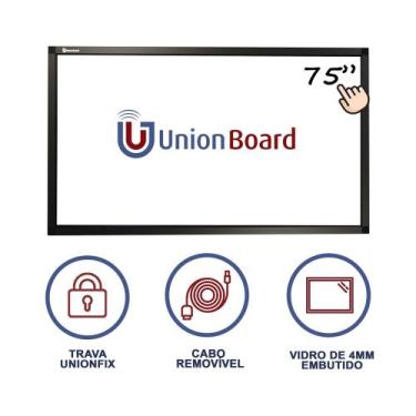 Imagem de Moldura/Lousa Interativa Touchscreen Unionboard 75"