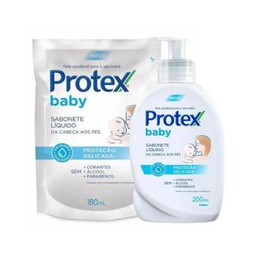 Imagem de Kit Sabonete liquido Protex Baby 200ml Com 1 Refil
