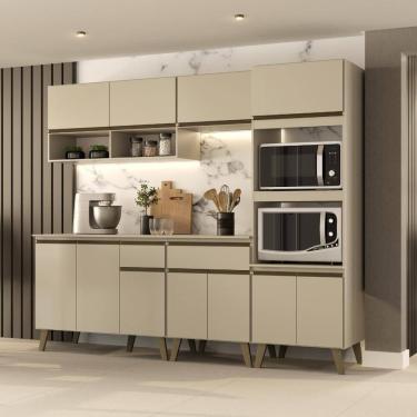 Imagem de Armário de Cozinha Completa Atlanta Studio Amêndoa